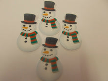 Load image into Gallery viewer, 12 PRECUT Edible Christmas/xmas Snowmen
