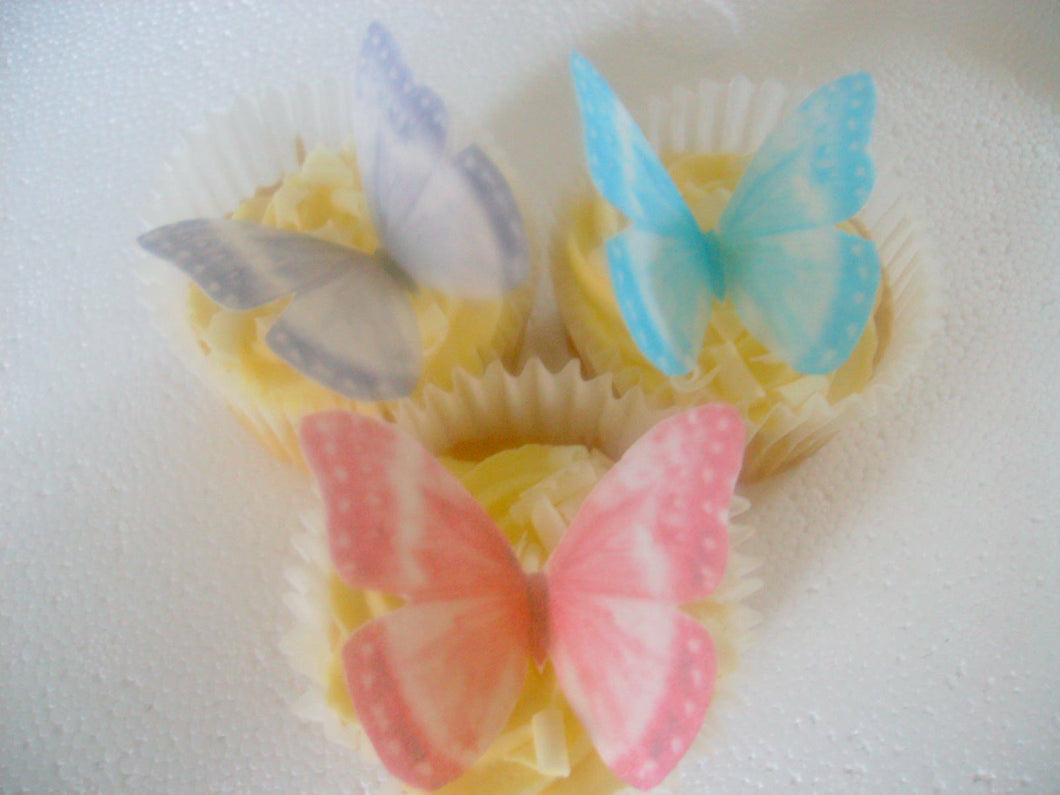 12 Small Precut Edible Butterflies for cake/cupcake toppers
