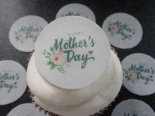 Load image into Gallery viewer, 12 PRECUT edible wafer/rice paper Mothers Day Disc cake/cupcake toppers (3)
