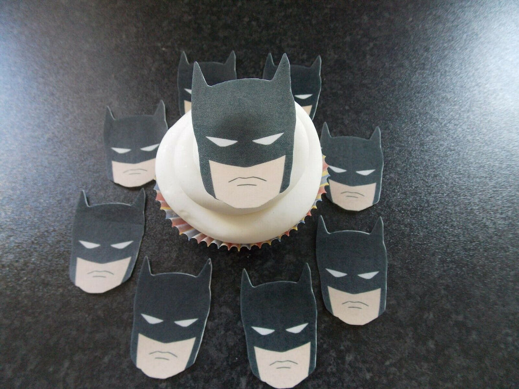 12 **PRECUT** Batman Head Edible wafer/rice paper cake/cupcake toppers