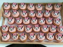 Load image into Gallery viewer, 12 Precut Edible Pink Minnie Mouse for cakes and cupcake toppers
