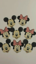 Load image into Gallery viewer, Large Edible precut Mickey Mouse cake and cupcake toppers
