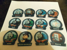 Load image into Gallery viewer, 12 PRECUT Thomas the Tank Edible wafer/rice paper cupcake toppers
