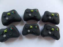 Load image into Gallery viewer, 6 Edible Xbox Controllers fondant cake/cupcake toppers
