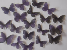 Load image into Gallery viewer, 30 **PRECUT** Small Purple Edible Butterflies cake/cupcake/cake pop toppers
