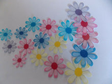Load image into Gallery viewer, 40 PRECUT Edible Mixed Flower wafer paper cake/cupcake toppers
