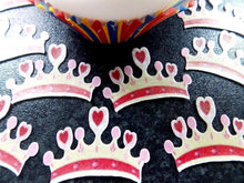 Load image into Gallery viewer, 16 PRECUT Princess Tiara/Crown Edible wafer/rice paper cake/cupcake toppers
