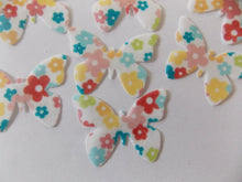 Load image into Gallery viewer, 20 PRECUT Edible White Flower wafer paper Butterflies cake/cupcake toppers

