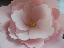 Load image into Gallery viewer, 1 Extra Large edible wafer/rice paper pink peony rose flower cake topper
