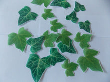 Load image into Gallery viewer, 18 PRECUT Edible paper Ivy Leaves cake/cupcake toppers

