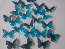 Load image into Gallery viewer, 30 **PRECUT** Small Blue Edible Butterflies cake/cupcake/cake pop toppers
