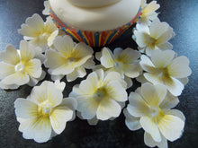 Load image into Gallery viewer, 12 x 3D Edible Yellow and White flowers wafer/rice paper cake/cupcake toppers
