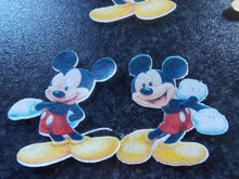 Load image into Gallery viewer, 12 PRECUT Mickey Mouse Edible paper cake/cupcake toppers
