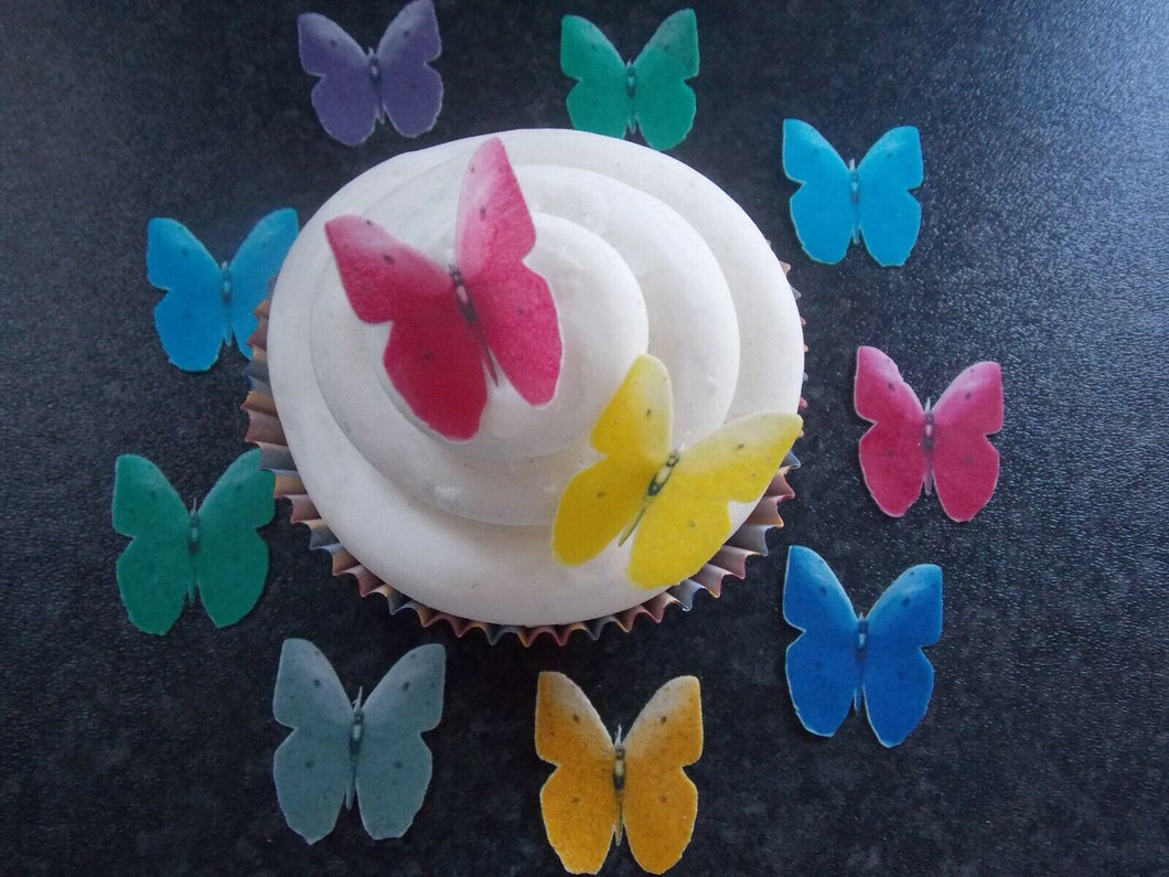 30 Precut Edible Mixed small Butterflies wafer paper cake/cupcake toppers