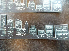 Load image into Gallery viewer, 3 Precut Edible Wafer Paper Skyline cake ribbon/border cake topper
