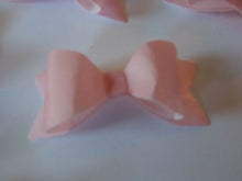 Load image into Gallery viewer, 8 x 3D Edible shaped pink bows wafer/rice paper cake/cupcake toppers
