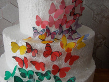 Load image into Gallery viewer, 48 PRECUT Multi Mix Edible wafer/rice paper Butterflies cake/cupcake toppers
