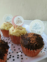 Load image into Gallery viewer, 12 PRECUT Edible Eid Mubarak Disc 1 wafer paper cake/cupcake toppers
