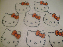 Load image into Gallery viewer, 12 PRECUT Edible paper Hello Kitty cake/cupcake toppers
