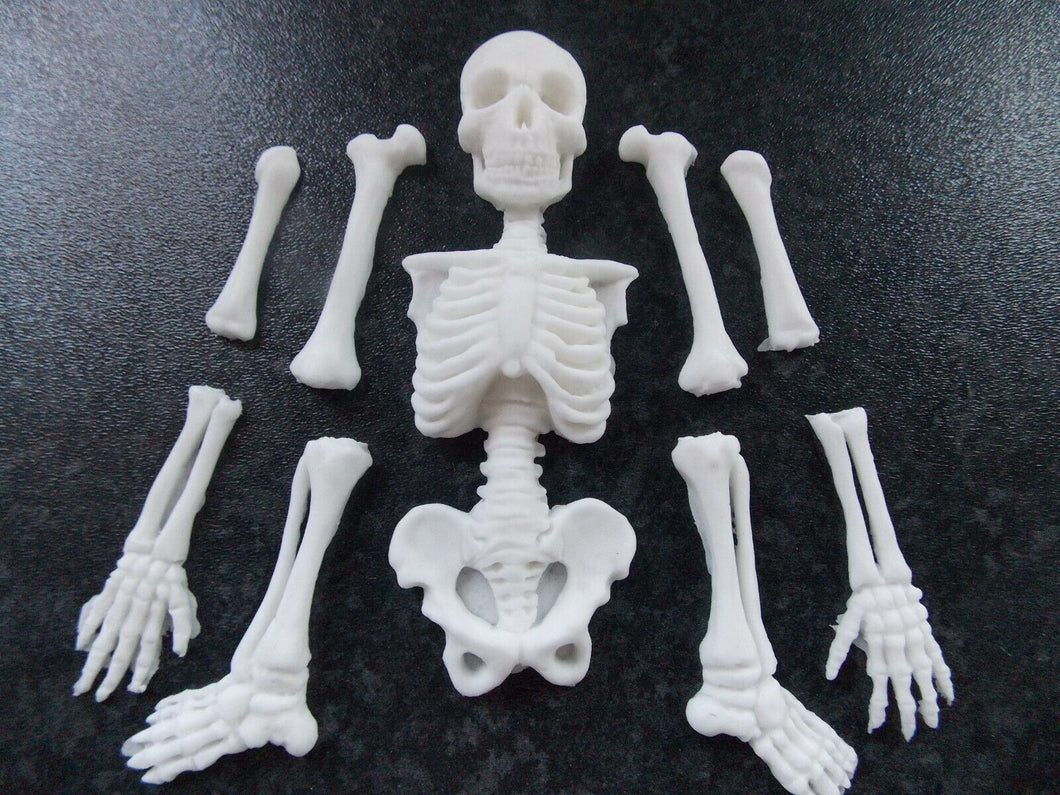 Edible fondant Skeleton for Halloween cake/cupcake toppers