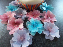 Load image into Gallery viewer, 12 x 3D Edible Mixed flowers wafer/rice paper cake/cupcake toppers
