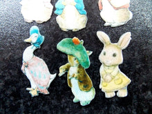 Load image into Gallery viewer, 18 PRECUT Edible Peter Rabbit and Friends wafer paper cake/cupcake toppers
