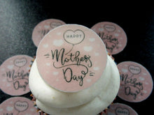 Load image into Gallery viewer, 12 PRECUT edible wafer/rice paper Mothers Day Disc cake/cupcake toppers (5)

