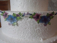 Load image into Gallery viewer, 8 Precut Edible Wafer Paper Flower Garland cake and cupcake toppers (7)
