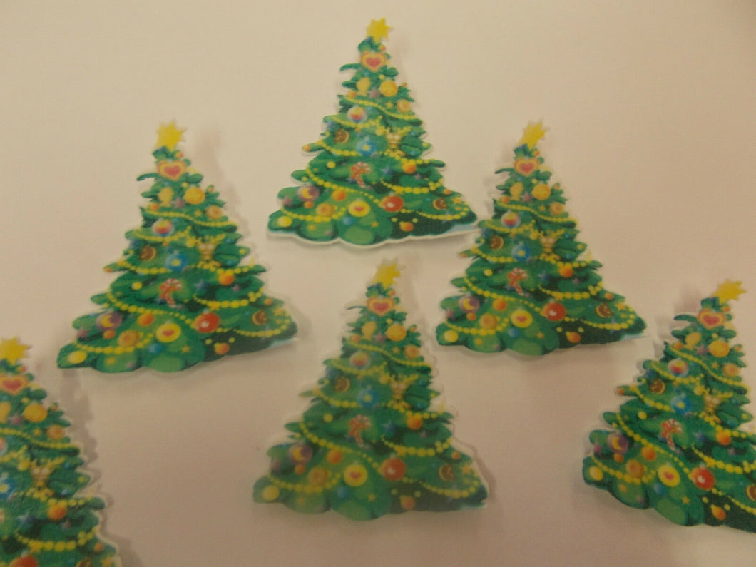 12 PRECUT Edible Christmas/xmas trees.