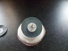 Load image into Gallery viewer, 12 PRECUT Record/LP retro edible wafer/rice paper cake/cupcake toppers

