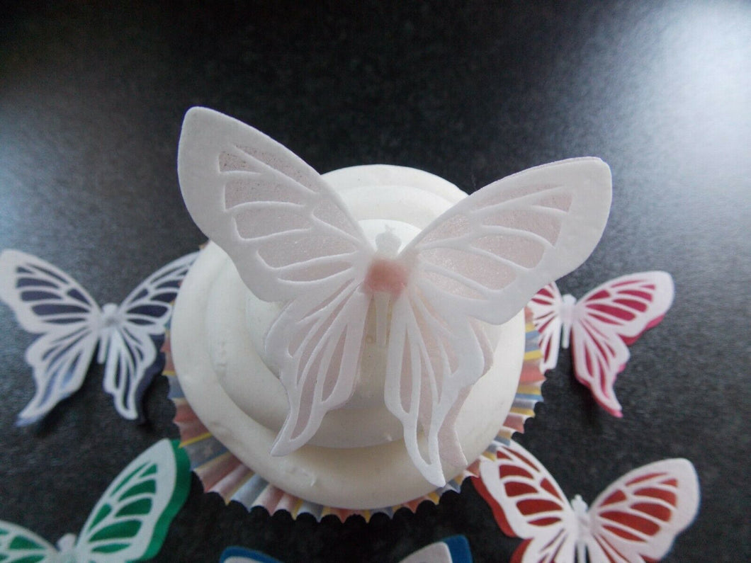 12 x 3d Edible Butterflies wafer/rice paper cake/cupcake toppers design 2