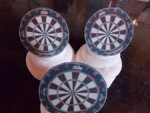 Load image into Gallery viewer, 12 PRECUT Edible wafer/rice paper Dart Board cake/cupcake toppers
