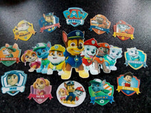 Load image into Gallery viewer, Large Edible precut Paw Patrol cake and cupcake toppers
