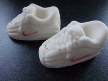 Load image into Gallery viewer, 1 Pair Edible Trainers/Sneaker/shoes/nike fondant cake/cupcake toppers
