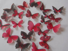 Load image into Gallery viewer, 30 **PRECUT** Small Bright Pink Edible Butterflies cake/cupcake/cake pop toppers
