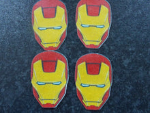 Load image into Gallery viewer, Large Edible precut Iron Man cake and cupcake toppers
