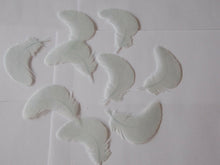 Load image into Gallery viewer, 12 PRECUT Edible paper White Feathers cake/cupcake toppers
