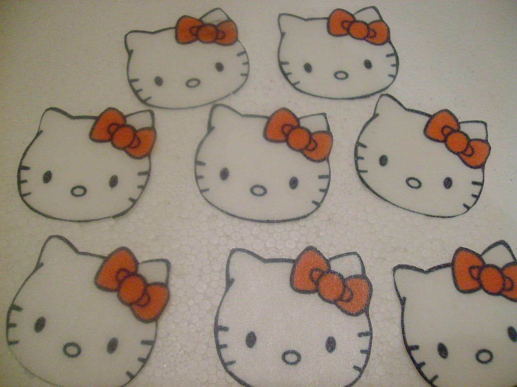 12 PRECUT Edible paper Hello Kitty cake/cupcake toppers