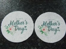 Load image into Gallery viewer, 12 PRECUT edible wafer/rice paper Mothers Day Disc cake/cupcake toppers (3)

