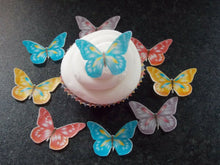 Load image into Gallery viewer, 12 PRECUT Edible Butterflies cake/cupcake toppers
