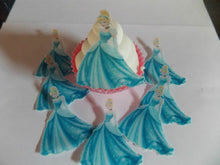 Load image into Gallery viewer, 12 **PRECUT** Cinderella Edible cake/cupcake toppers

