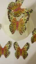 Load image into Gallery viewer, 12 PRECUT Brown Edible wafer/rice paper Butterflies cake/cupcake toppers
