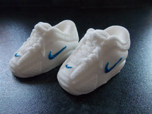 Load image into Gallery viewer, 1 Pair Edible Trainers/Sneaker/shoes/nike fondant cake/cupcake toppers
