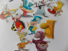 Load image into Gallery viewer, 12 PRECUT Edible Alice in Wonderland wafer/rice paper cake/cupcake toppers
