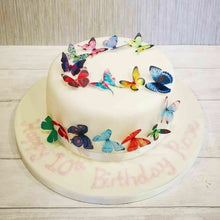 Load image into Gallery viewer, 30 PRECUT Edible Mixed Butterfly wafer/rice paper cake/cupcake toppers
