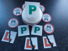 Load image into Gallery viewer, 12 PRECUT Edible Driving Test/Passed wafer/rice paper cake/cupcake toppers
