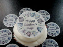 Load image into Gallery viewer, 12 PRECUT edible wafer/rice paper Mothers Day Disc cake/cupcake toppers (1)
