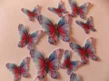 Load image into Gallery viewer, 44 PRECUT Edible Pink/Blue wafer/rice paper Butterflies cake/cupcake toppers

