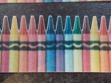 Load image into Gallery viewer, 3 Precut Edible Wafer Paper Crayon cake ribbon/border cake topper
