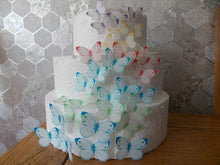 Load image into Gallery viewer, 45 PRECUT Multi Colour Edible wafer/rice paper Butterflies cake/cupcake toppers
